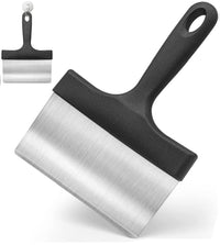 Outset 9" x 6.25" Griddle Scraper with Black Handle