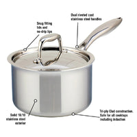 Meyer SuperSteel 3 Litre Tri-Ply Saucepan with Lid, Stainless Steel