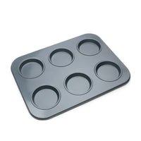 Fox Run 6 Cup Shallow Muffin Pan, Carbon Steel