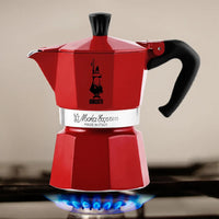 Bialetti Moka Express 3 Cup Stovetop Espresso Maker, Red