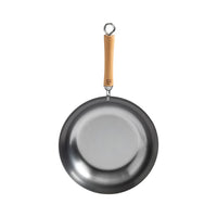 Winco 12" Carbon Steel Joyce Chen Stir Fry Pan With Birch Handles