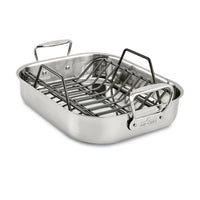 All-Clad 13 x 16 inch Large Stainless Steel Roaster with Rack