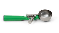 Vollrath 2.66 Oz Disher #12, Green Handle