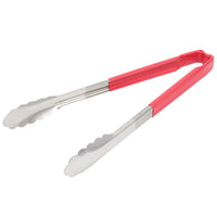 Vollrath 12" Utility Tongs, Red Handle