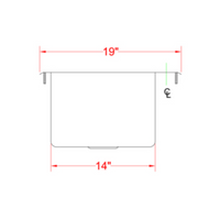 Nella Three Tub Drop In Sink 10" x 14" x 10" with Flat Top