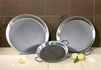 Port Style 10" Paella Pan Polished Steel