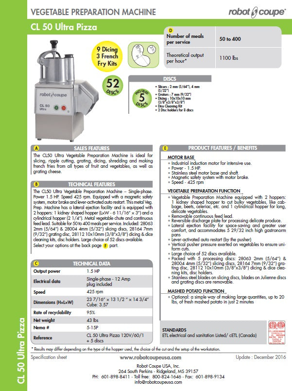 Spec Sheet