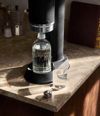 Aarke 800ml Glass Water Bottle, Stainless Steel Cap