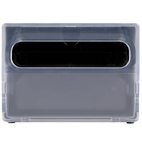 Vollrath One Sided Countertop Full Fold Napkin Dispenser with Clear Faceplate, Black