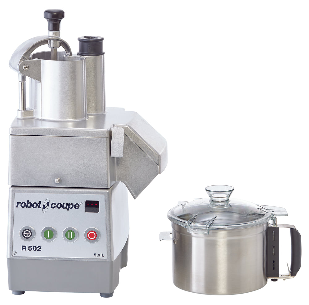 Robot Coupe 5.5 Qt Combination Food Processor Continuous Feed, Stainless Steel Bowl, 2 Speed, 3 HP