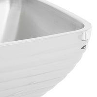 Vollrath 5.2 Qt Double Wall Square Beehive Serving Bowl, Stainless Steel