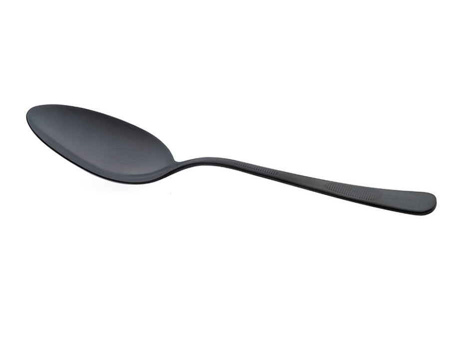 Mercer Culinary 1.3 Oz Solid Bowl Plating Spoon, 9" Length, Black