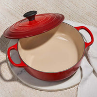 Le Creuset 6.2 Litre Shallow Round Dutch Oven - Meringue