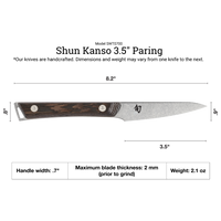 Shun Kanso 3.5" Paring Knife, Tagayasan Handle