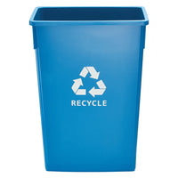 Winco 23 Gallon Slender Recycle Bin, Blue