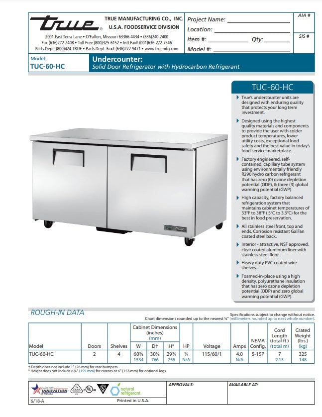 Spec Sheet