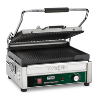 Waring WPG250B Supremo 14.5" x 11" Panini Grill with Grooved Plates, 208V