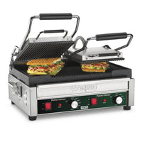 Waring WPG300 Supremo® 17" x 19.25" Double Panini Grill with Grooved Plates 240V