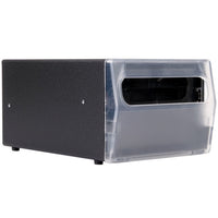 Vollrath One Sided Countertop Full Fold Napkin Dispenser with Clear Faceplate, Black