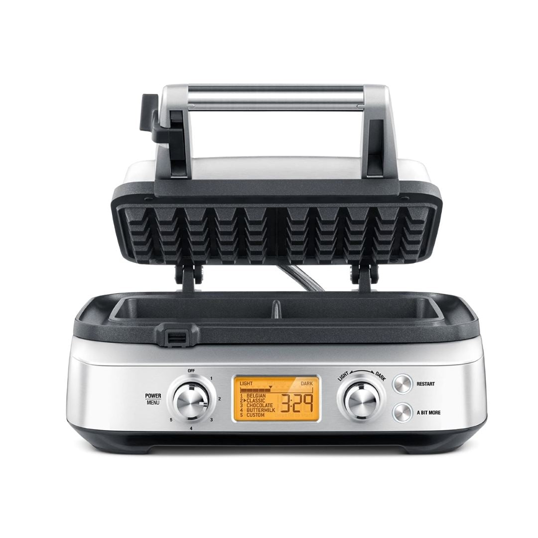 Breville The Smart Waffle 2 Slice Waffle Maker, Silver Nella Cutlery
