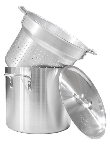 Nella 20 Qt Double Broiler with Perforated Inner Pot, Aluminum