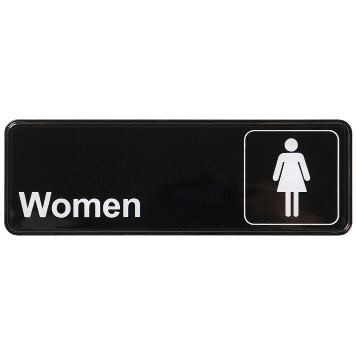 Winco "Women's Restroom" Sign, 9" x 3"