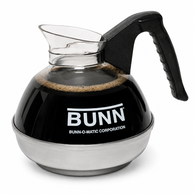 Bunn 64 Oz Easy Pour Coffee Decanter with Stainless Steel Bottom, Black Handle 3 /Pack