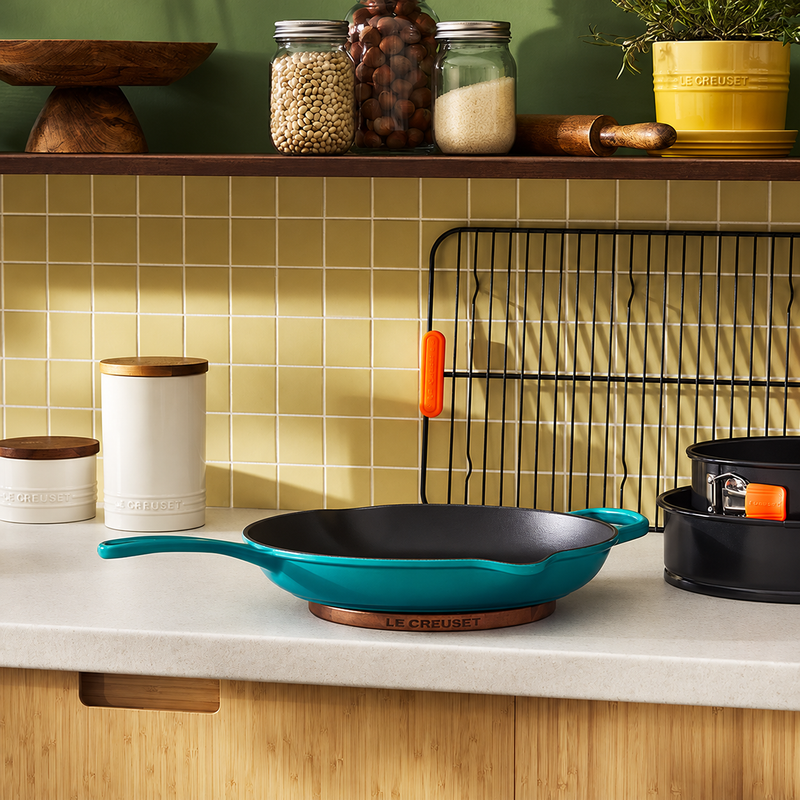 Le Creuset Iron Handle Skillet 26 cm, Bleu Riviera