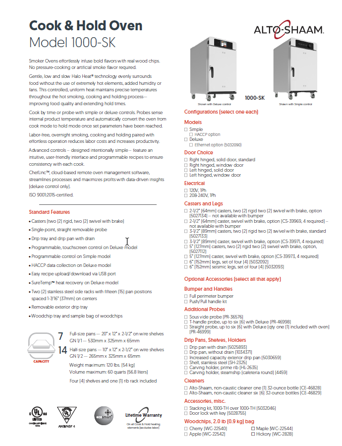Specs Sheet