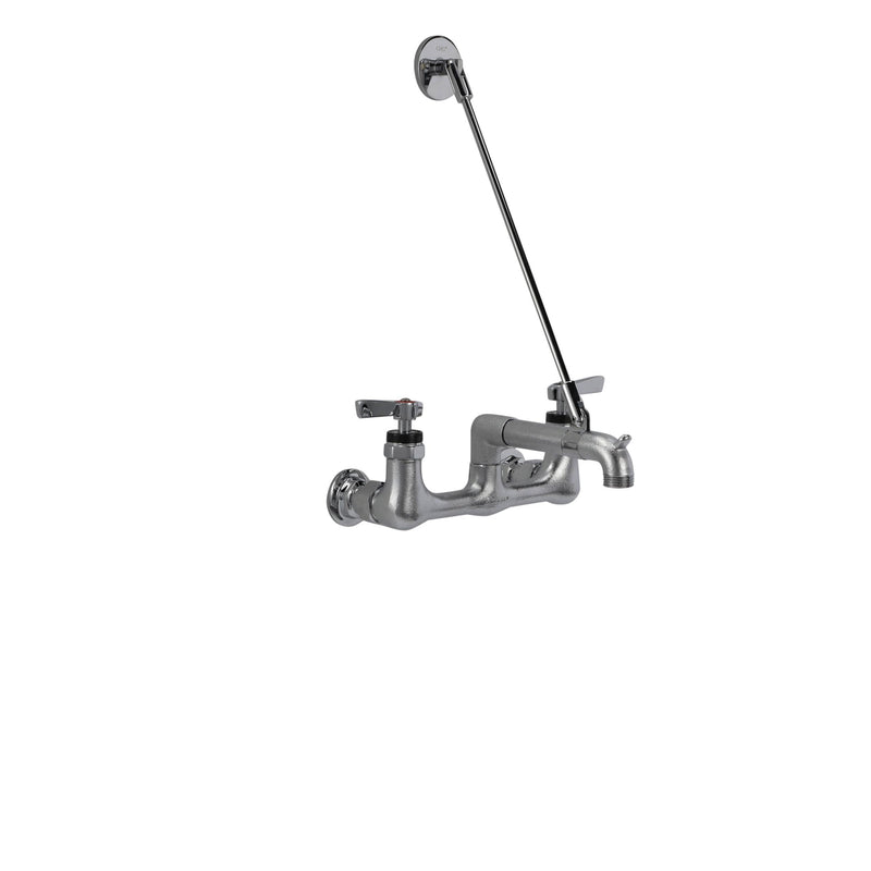 Encore® 8" OC Wall Mount Service Sink Faucet, Vacuum Breaker,Wall Support Bracket