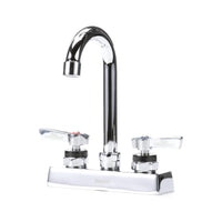 Encore 4" OC Deck Mount Faucet, 3-1/2" Swivel Gooseneck Spout and Lever Handles