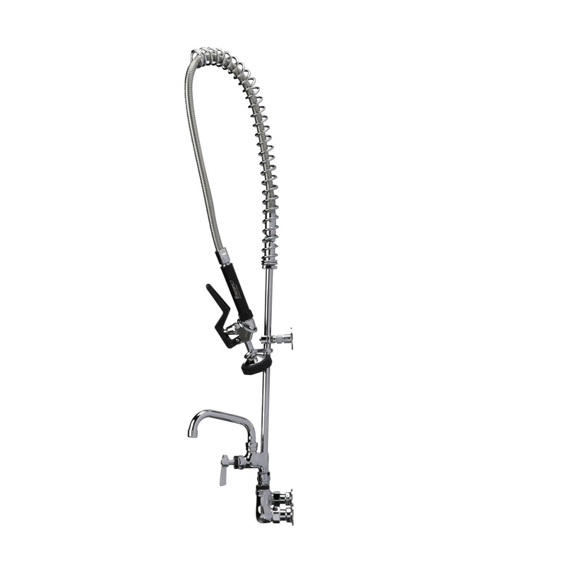 Encore® 8" OC. Brass Chrome Plated Wall Mount Pre Rinse Assembly, 14" Add On Faucet