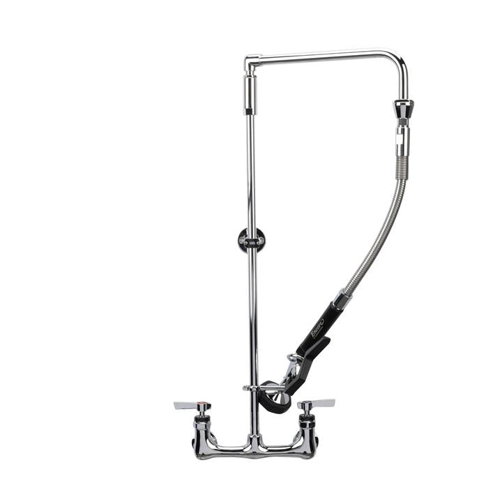 Component Encore Pre-Rinse Wall Mount Faucet, 12" Swivel Arm, 26" Riser