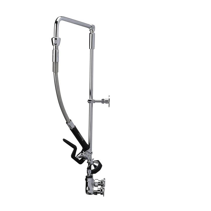 Component Encore Pre-Rinse Wall Mount Faucet, 12" Swivel Arm, 26" Riser