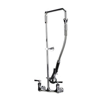 Component Encore Pre-Rinse Wall Mount Faucet, 12" Swivel Arm, 26" Riser