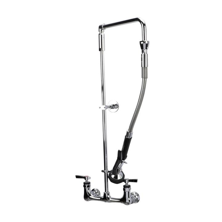 Component Encore Pre-Rinse Wall Mount Faucet, 12" Swivel Arm, 26" Riser