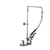 Component Encore Pre-Rinse Wall Mount Faucet, 12" Swivel Arm, 26" Riser