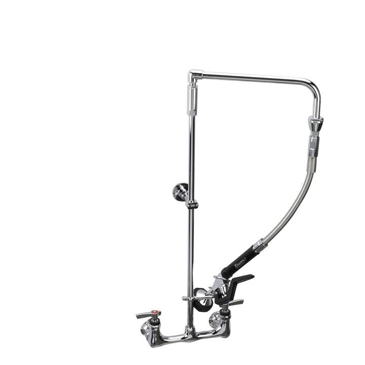 Component Encore Pre-Rinse Wall Mount Faucet, 12" Swivel Arm, 26" Riser