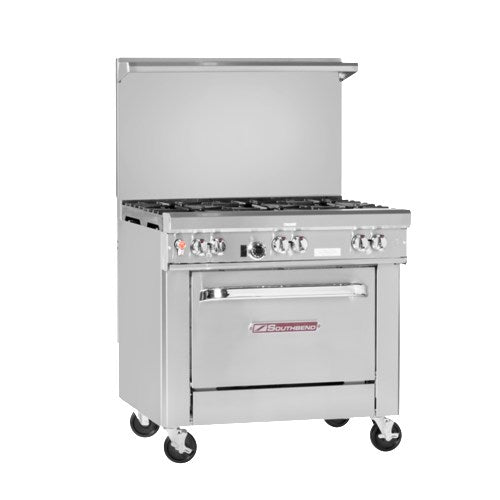 Southbend Ultimate 6 Burner 36" Range with Standard Oven Natural Gas 243,000 BTU