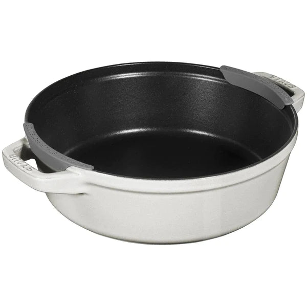 Staub 4-Piece Cast Iron Pot Set, White Truffle