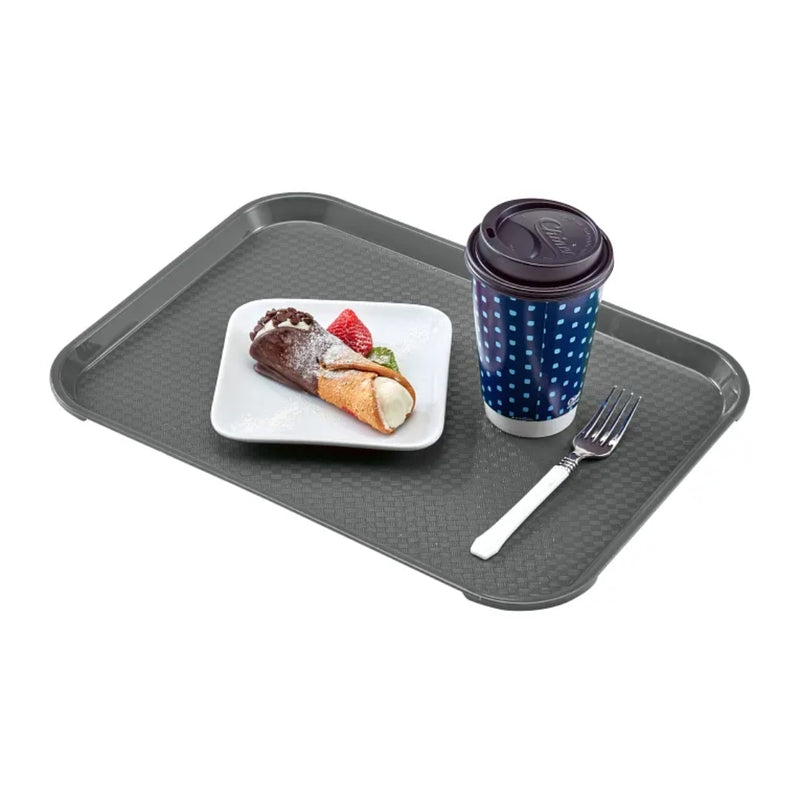 Cambro 10" x 14" Fast Food Tray, Grey - 1014FF107