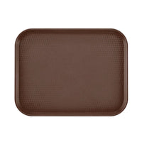 Cambro 10" x 14" Fast Food Tray, Brown - 1014FF167