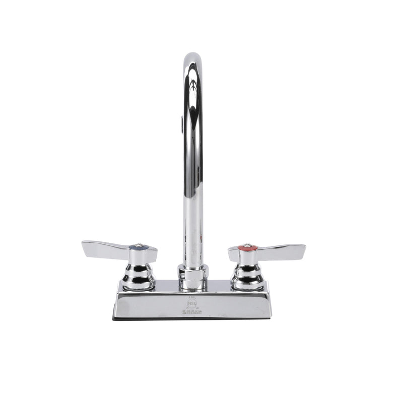TOP-LINE® 4" OC Deck Mount Faucet Ceramic Valves with 6" Swivel Gooseneck Spout