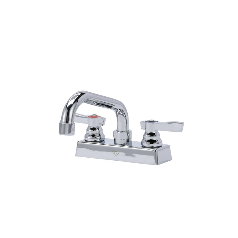 TOP-LINE® 4" OC Deck Mount Faucet Ceramic Valves with 8" Swivel Spout