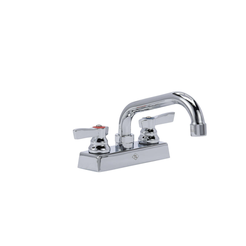 TOP-LINE® 4" OC Deck Mount Faucet Ceramic Valves with 8" Swivel Spout