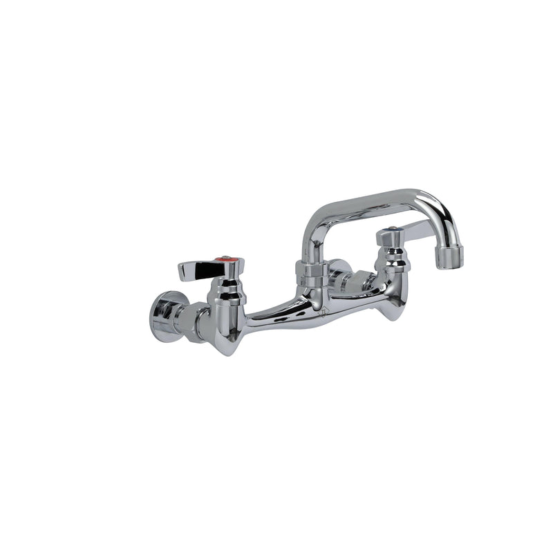 Component Top-Line Wall Mount Faucet 8" Centre, 10" Swivel Spout