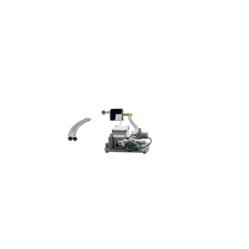 Encore Intelli-Flo EZ Electronic Wall Mount Faucet 3-1/2", Gooseneck Spout, Thermostatic Mixing Valve, 1.5 gpm Laminar Flow Vandal Resistant
