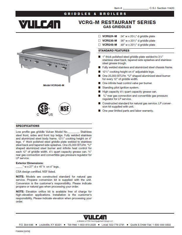 Spec Sheet