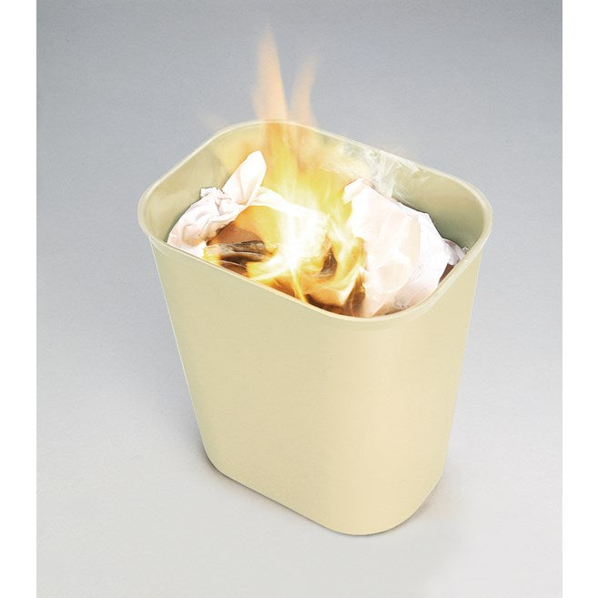 Rubbermaid 7 Gallon Rectangular Fire Resistant Wastebasket, Black