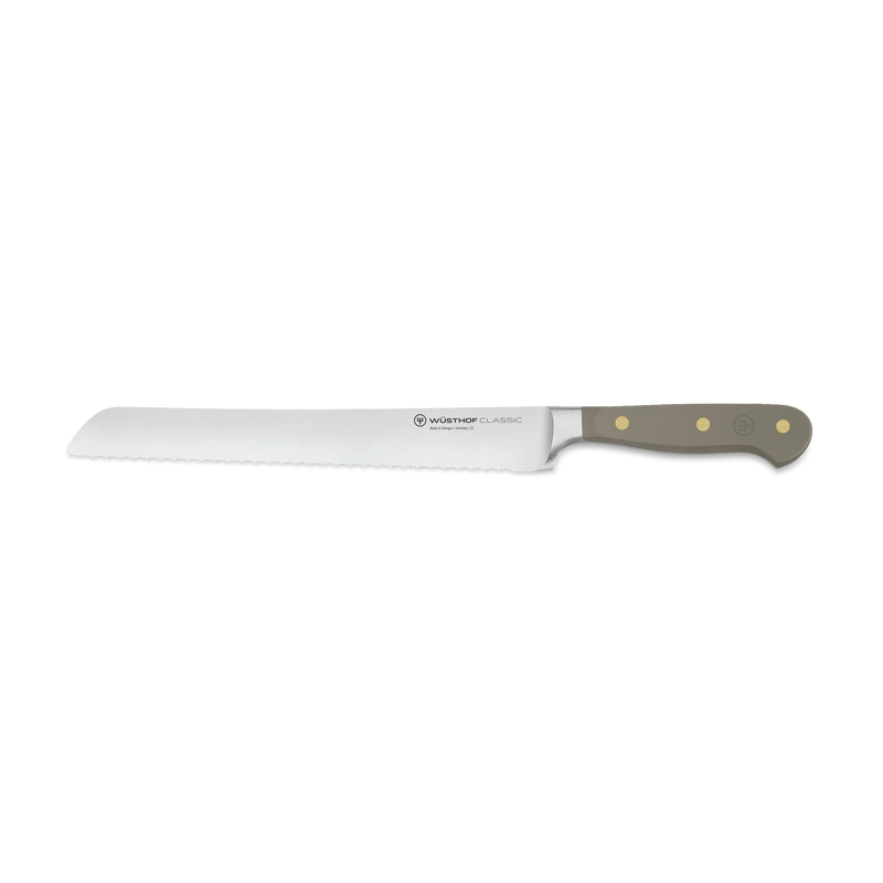 Wusthof Classic 9" Double Serrated Bread Knife, Velvet Oyster